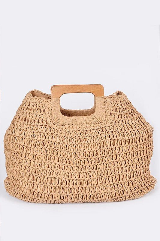 Mykonos  Wooden Handle Summer Bag