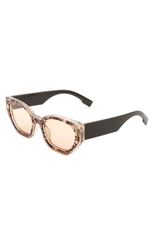 Geometric Retro Round Narrow Cat Eye Sunglasses