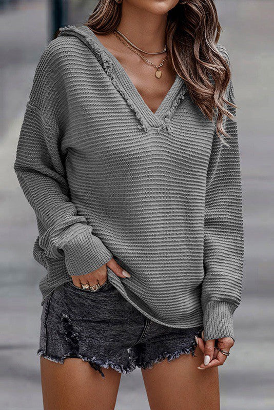 Long sleeve hoodie sweater