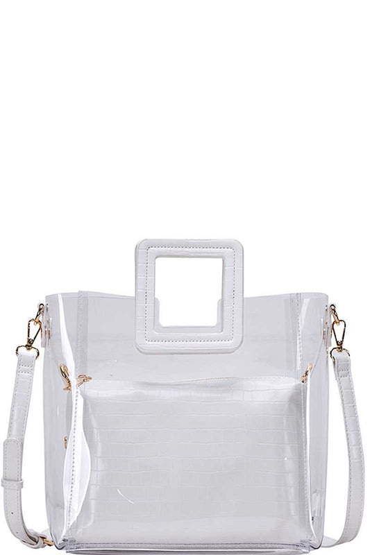 WHITE OMK SHEILA HANDBAG