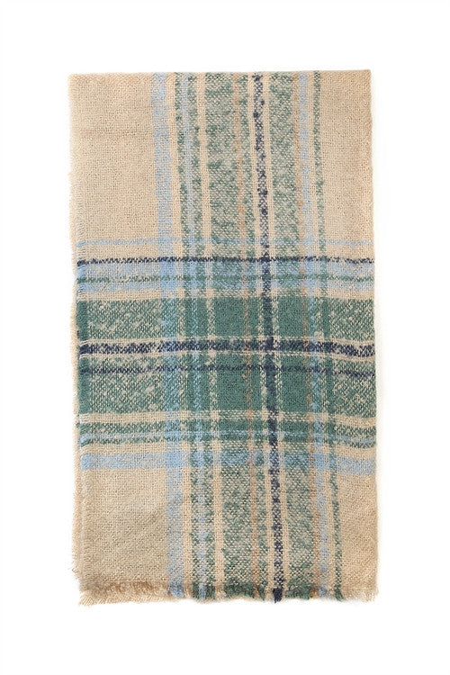 BEIGE PLAID BLANKET