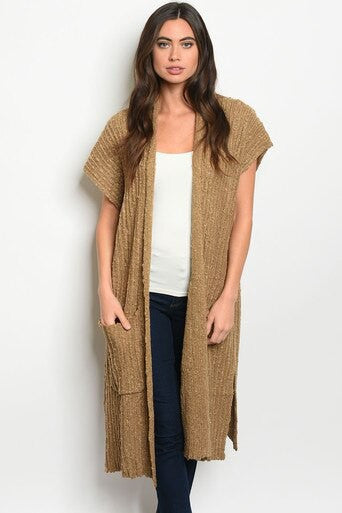 CARDIGAN TAUPE SWEATER